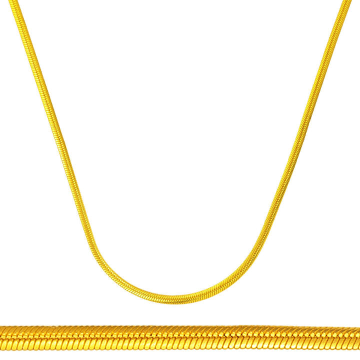 22 Ayar Altın Ezme Zincir 45 cm. - 1