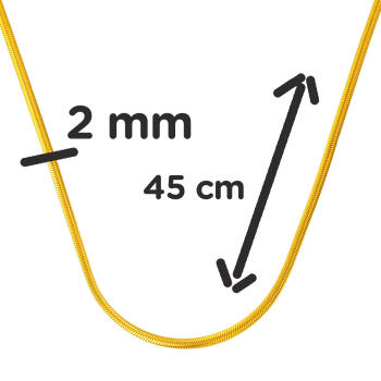 22 Ayar Altın Ezme Zincir 45 cm. - 4