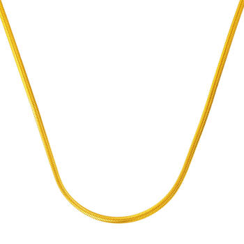 22 Ayar Altın Ezme Zincir 45 cm. - 6