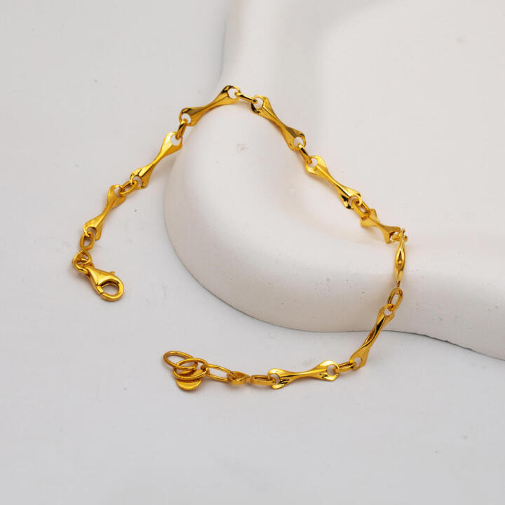 22 Ayar Altın İnce Spor İtalyan Bileklik - 4