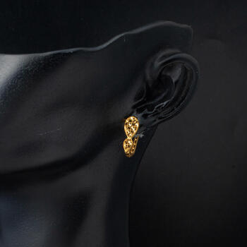 22 Ayar Altın Taşsız Klipsli Küpe - 2