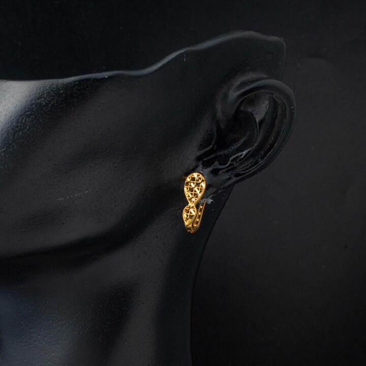 22 Ayar Altın Taşsız Klipsli Küpe - 2