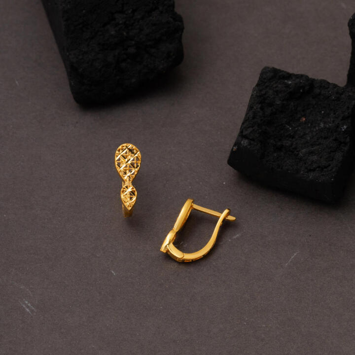 22 Ayar Altın Taşsız Klipsli Küpe - 4