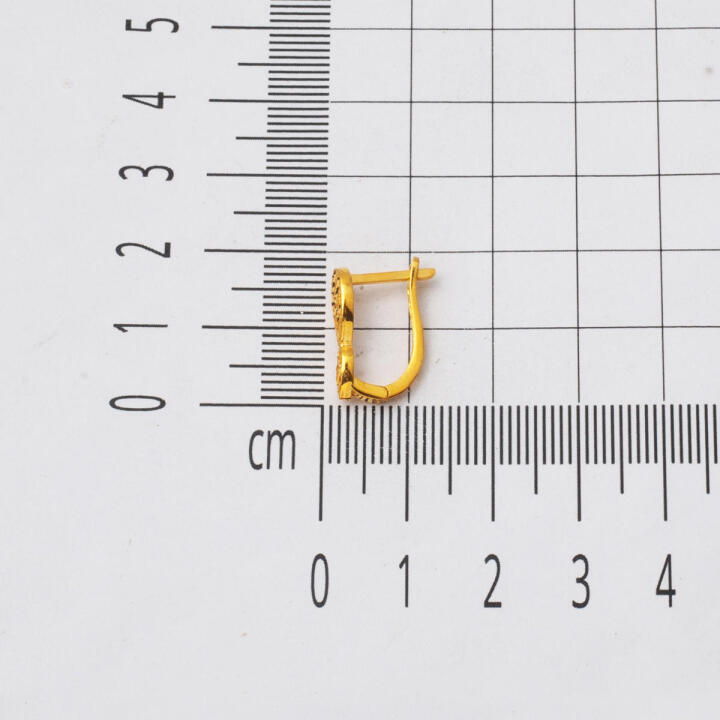 22 Ayar Altın Taşsız Klipsli Küpe - 6