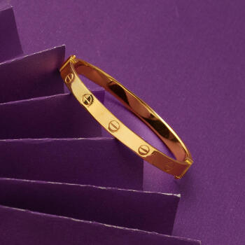 22 Ayar Altın Vidalı Kelepçe Bilezik (6 mm Enli) - 6