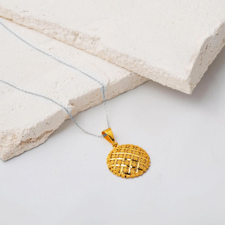 22 Ayar Altın Yaşam Çiçeği Kolye Ucu - 3