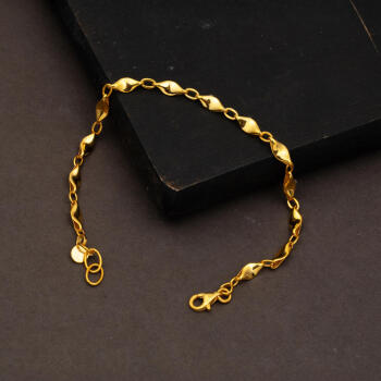 22 Ayar Altın Yassı İtalyan Bileklik - 3