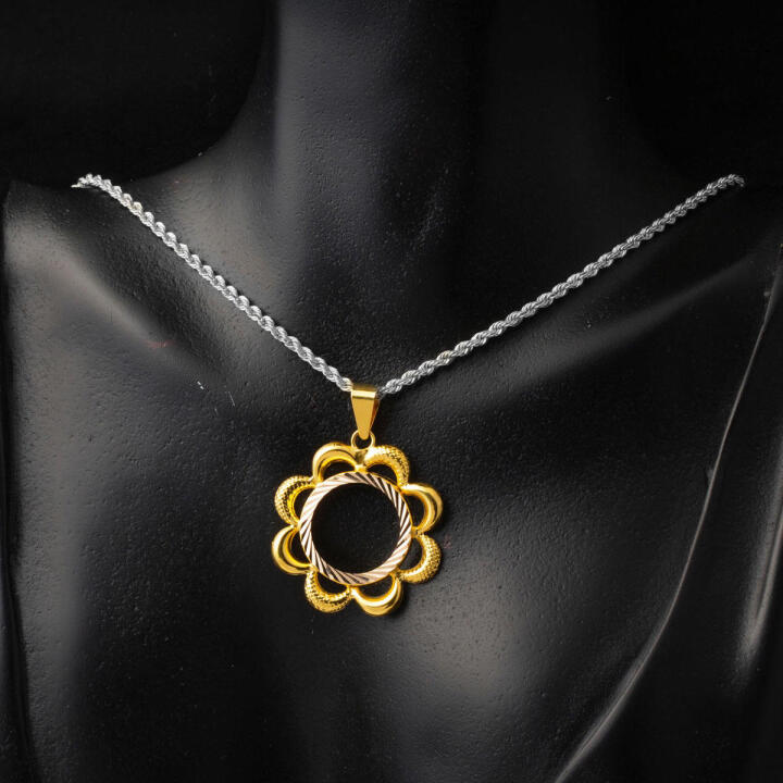 22 Ayar Çiçek Model Çeyrek Altın Çerçevesi - 3