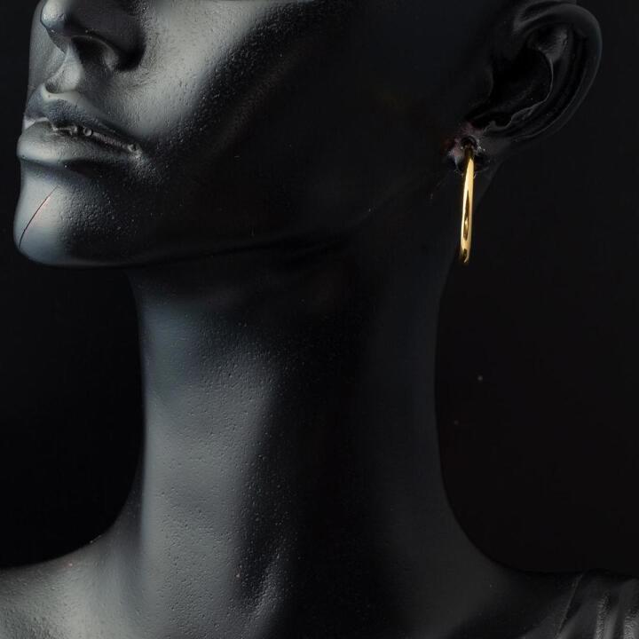 22 Ayar Klasik Halka Altın Küpe 2.5 cm - 5