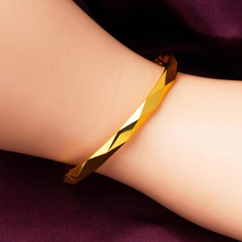 22 Ayar Prizma Sarı Altın Kelepçe Bilezik - 2