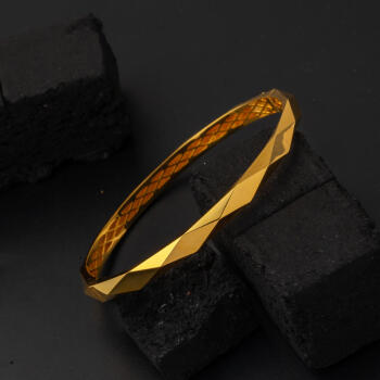 22 Ayar Prizma Sarı Altın Kelepçe Bilezik - 4