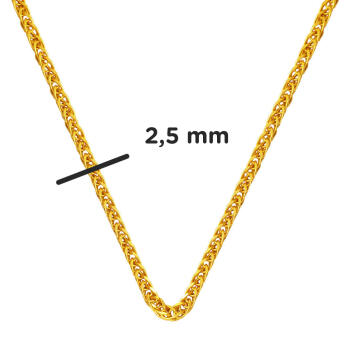22 Ayar Spike Altın Zincir Kolye 50 cm. - 6