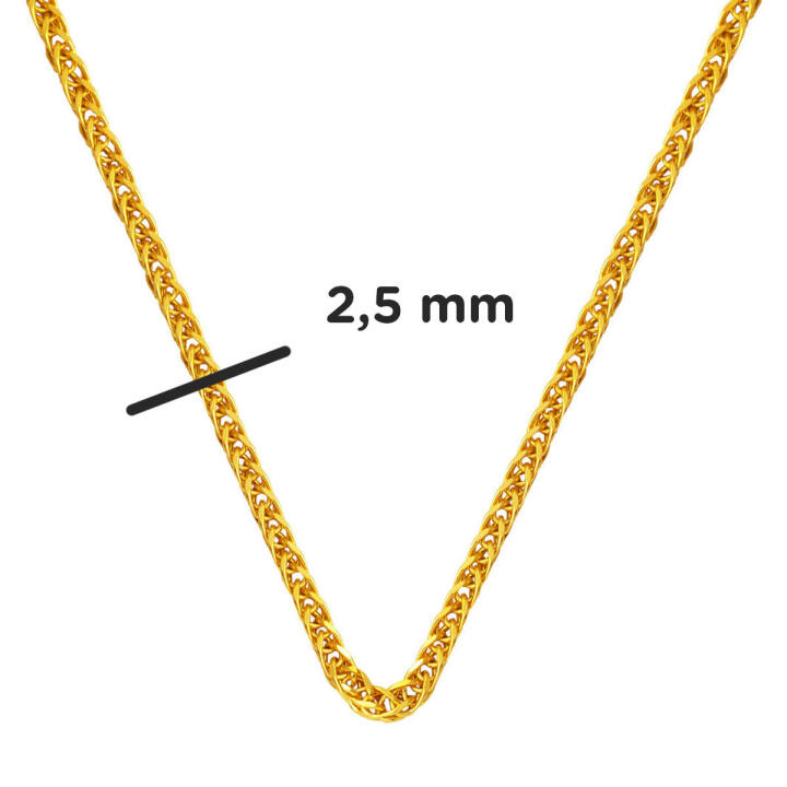 22 Ayar Spike Altın Zincir Kolye 50 cm. - 6
