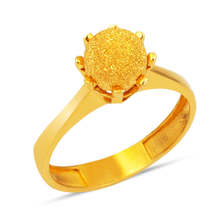 22 Ayar Dorika Top Altınlı Yüzük - 1