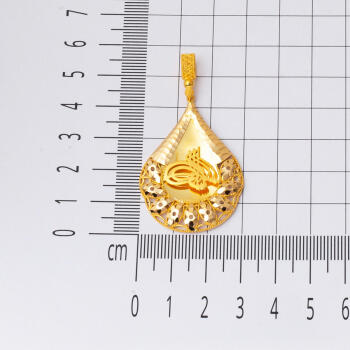 22 Ayar Tuğralı Zincirsiz Altın Kolye Ucu - 4