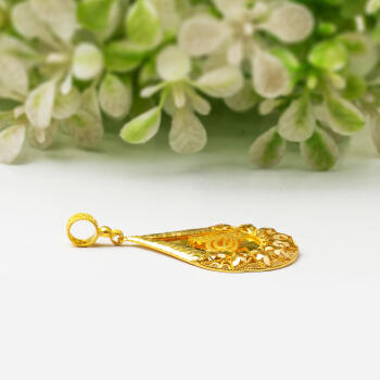 22 Ayar Tuğralı Zincirsiz Altın Kolye Ucu - 6