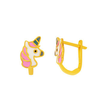 22 Ayar Unicorn Altın Çocuk Küpesi - 1
