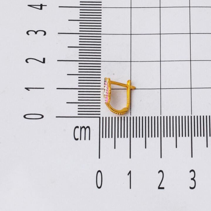 22 Ayar Unicorn Altın Çocuk Küpesi - 5