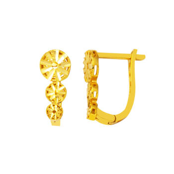 22 Ayar Yaşam Çiçeği Altın Küpe - Bilezikçi