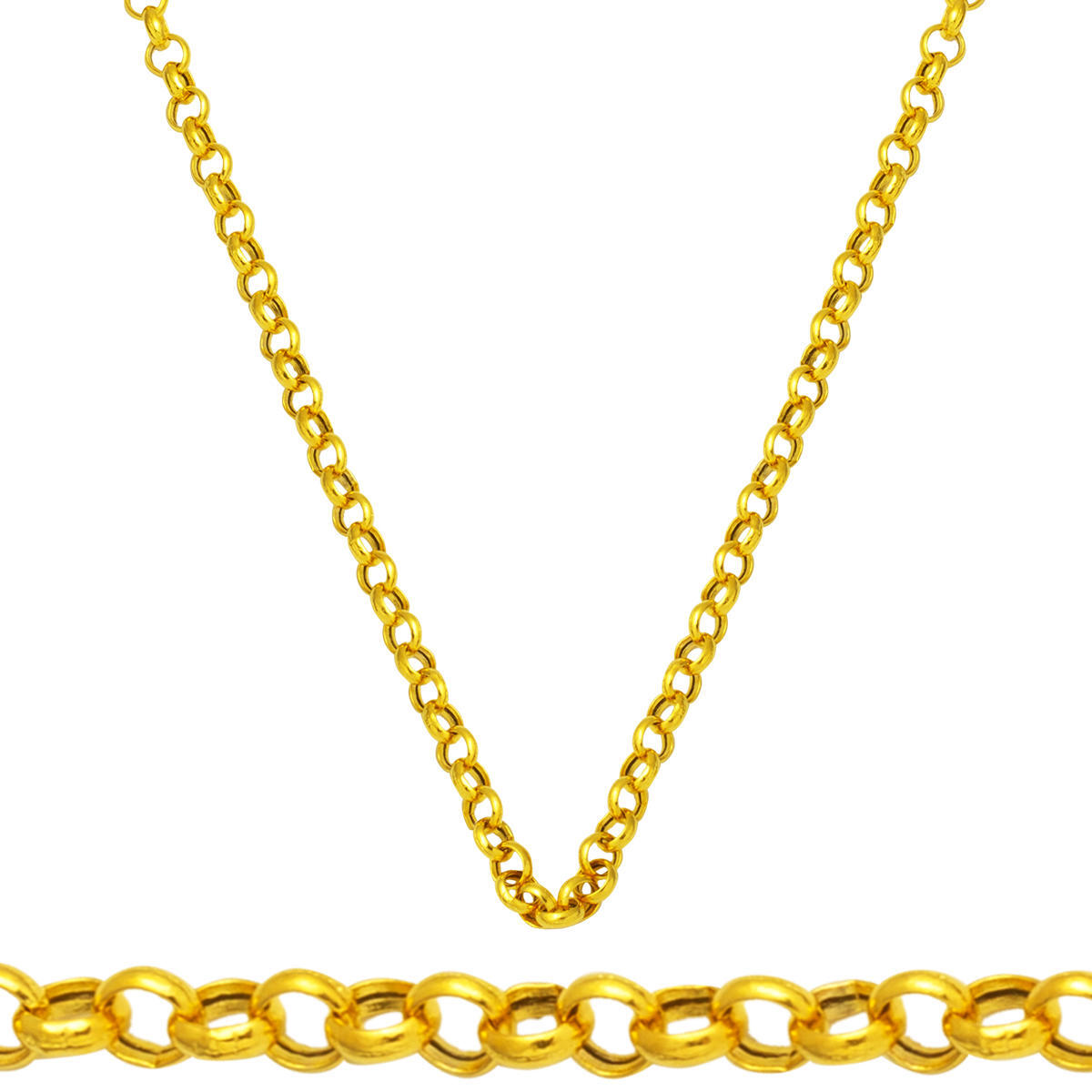 Doç 22 Ayar Altın Zincir - 60 Cm