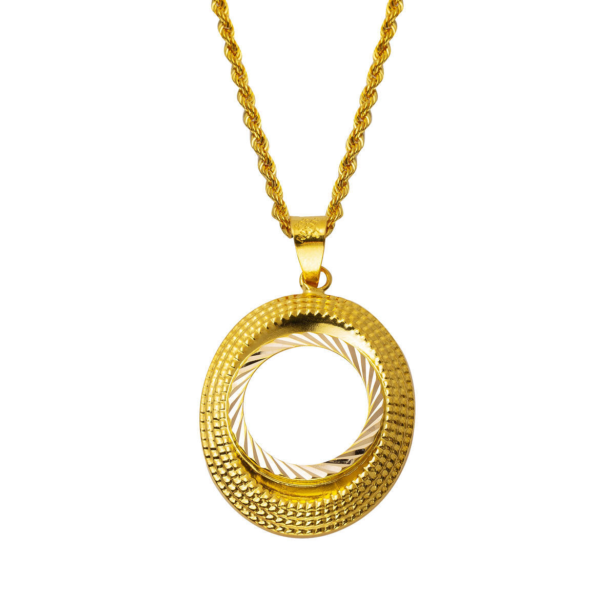 Oval Çerçeve Çeyrek Altınlık Kolye