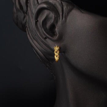 Başak Model 22 Ayar Altın Küpe - 2