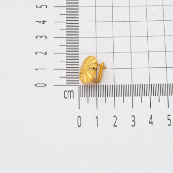 Çarkıfelek 22 Ayar Taşsız Altın Küpe - 6