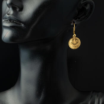 Çeyrek Reşatlı 22 Ayar Altın Küpe - 2