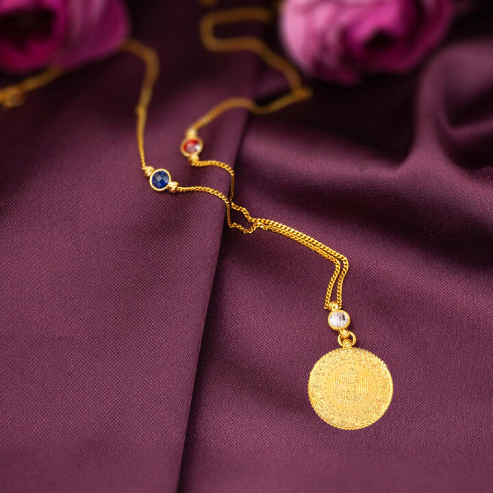 Çeyrekli Bileklikli Kolyeli 22 Ayar Set - 5