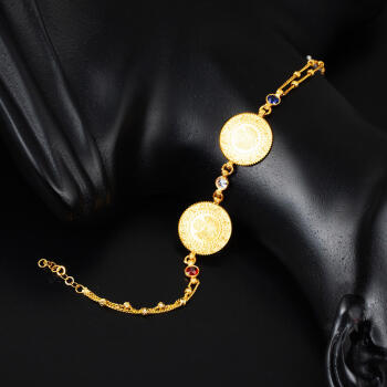 Çeyrekli Bileklikli Kolyeli 22 Ayar Set - 7