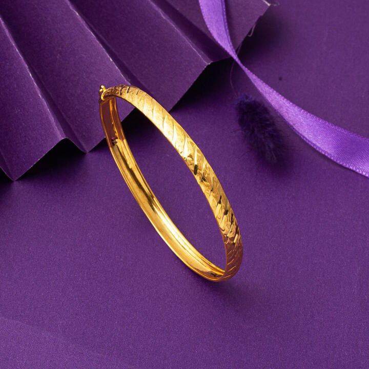 Çift Yüzlü 22 Ayar Kelepçe Altın Bilezik - 3