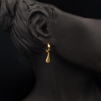 Damla Sallantılı 22 Ayar Altın Küpe - 2