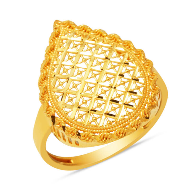 Damla Yaşam Çiçeği 22 Ayar Altın Yüzük - 1