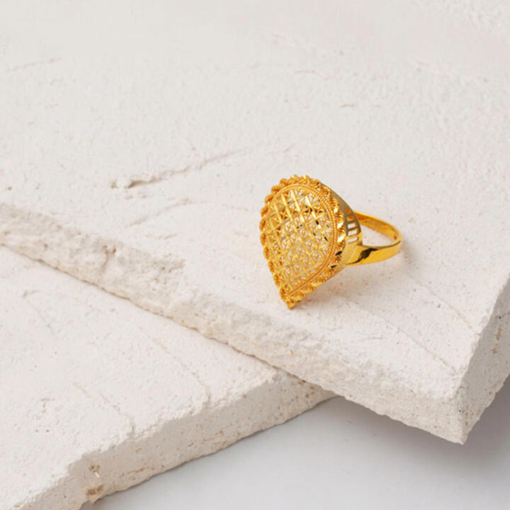 Damla Yaşam Çiçeği 22 Ayar Altın Yüzük - 3