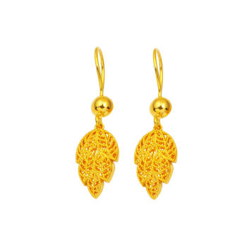 Defne Yaprağı 22 Ayar Altın Küpe - Bilezikçi