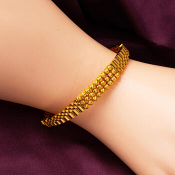 Dorika Özel Tasarım 22 Ayar Kelepçe Altın Bilezik - 2