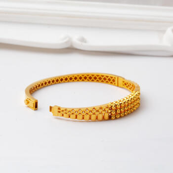 Dorika Özel Tasarım 22 Ayar Kelepçe Altın Bilezik - 3