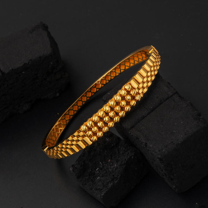 Dorika Özel Tasarım 22 Ayar Kelepçe Altın Bilezik - 4