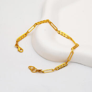 Gurmet Zincirli İtalyan 22 Ayar Altın Bileklik - 4