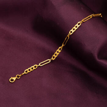 Gurmet Zincirli İtalyan 22 Ayar Altın Bileklik - 6