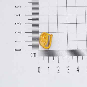 Hilal Model 22 Ayar Altın Kalemli Küpe - 6