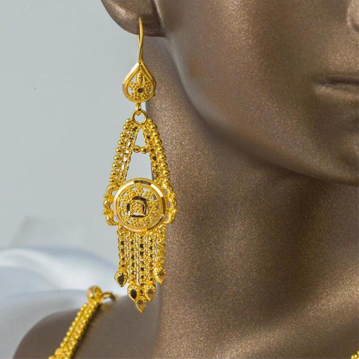 Hint İşi Taşsız 22 Ayar Altın Set - 7