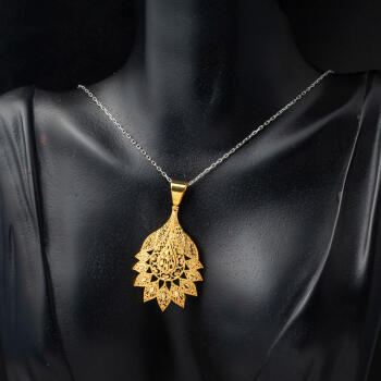 Hint Motifli 22 Ayar Altın Kolye Ucu - 2