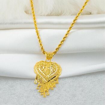 Kalpli Hint İşi 22 Ayar Altın Kolye 15 gr. - 2