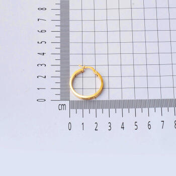 Kartiyer 22 Ayar Altın Halka Küpe 2,5 cm. Çaplı - 5