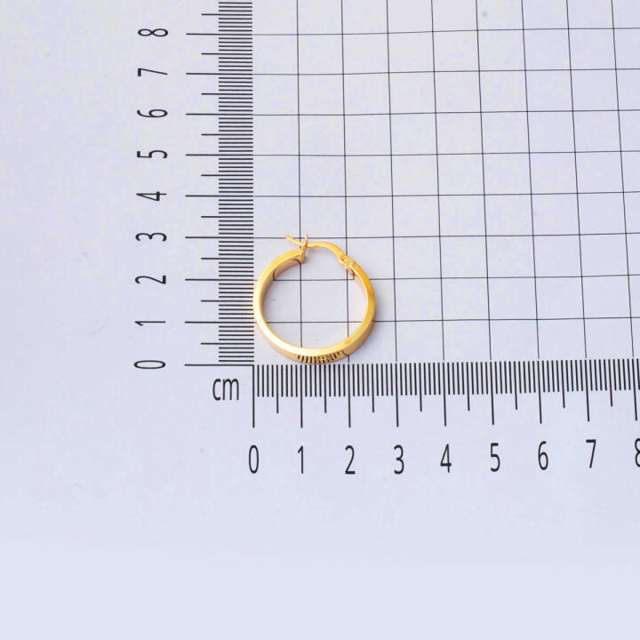 Kartiyer 22 Ayar Altın Halka Küpe 2,5 cm. Çaplı - 5