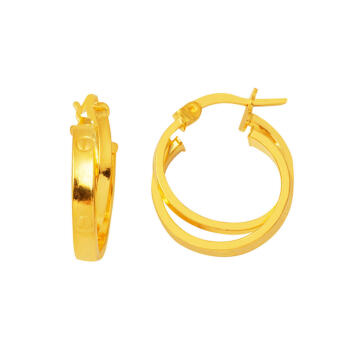 Kartiyer Model 22 Ayar Halka Küpe 2.5cm Çaplı - 1