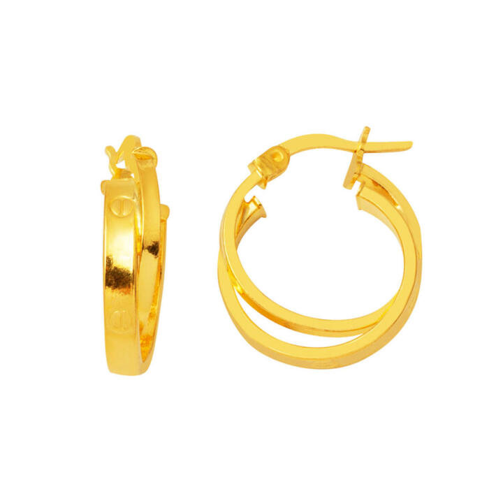 Kartiyer Model 22 Ayar Halka Küpe 2.5cm Çaplı - 1