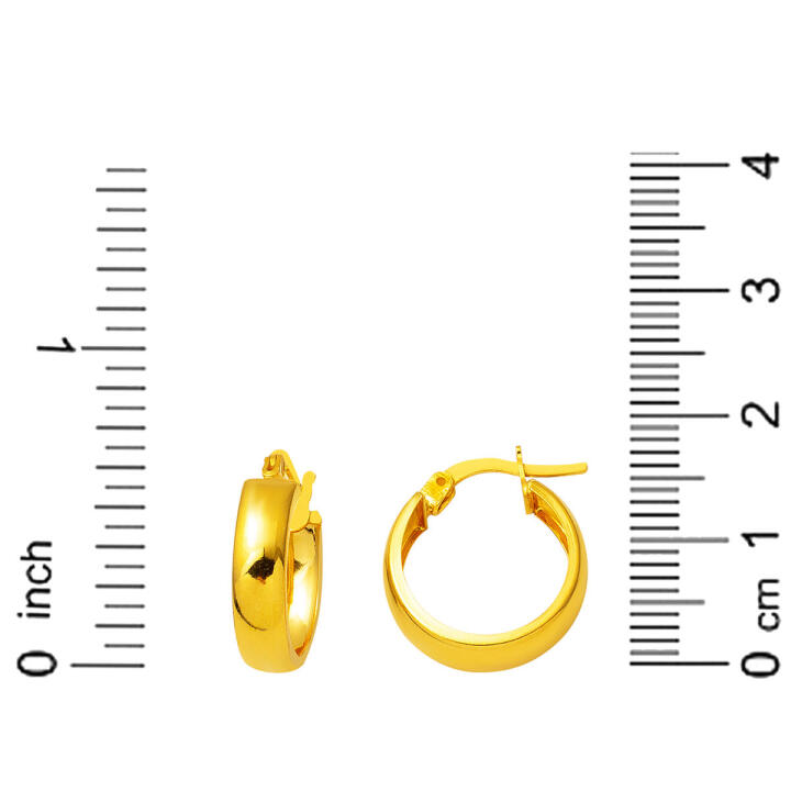 Klasik 1,7 cm Çaplı 22 Ayar Altın Küpe - 5