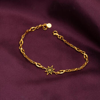 Kuzey Yıldızı İtalyan 22 Ayar Altın Bileklik - 6